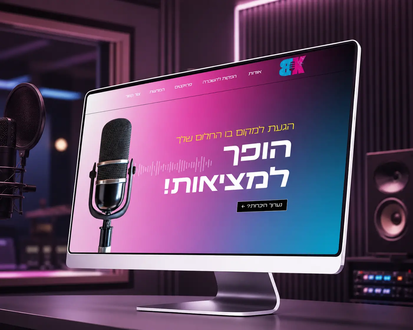 בניית אתר תדמית לאולפן הקלטות